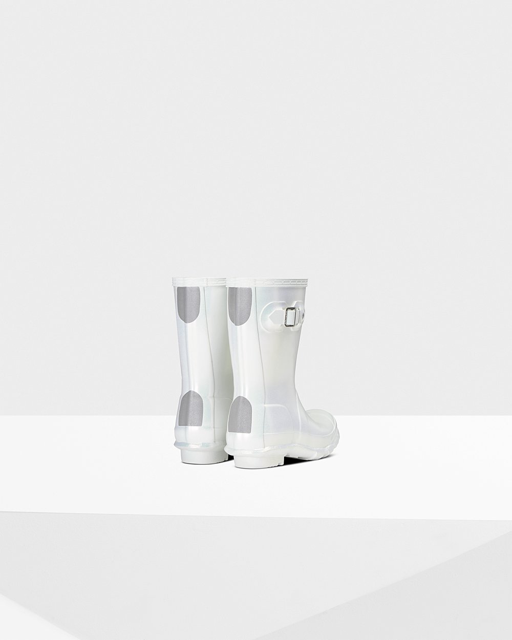 Kids Hunter Original Little Nebula - Rain Boots Silver - 6039-PNJOQ